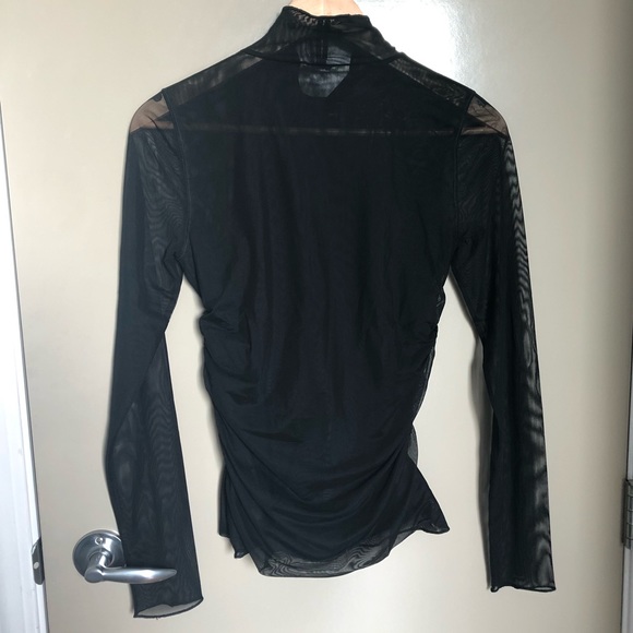 ARITZIA WILFRED Sheer mockneck long sleeve shirt, SZ M - Picture 5 of 5